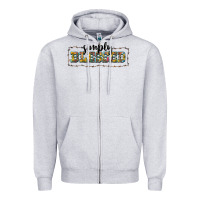 Heather Grey simply blessed Zipper Hoodie - BarkalooDesign