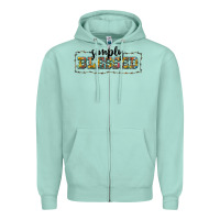 Seafoam simply blessed Zipper Hoodie - BarkalooDesign