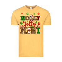 Vintage Mustard holly jolly mini Vintage Tee - OliviaCreatesArt