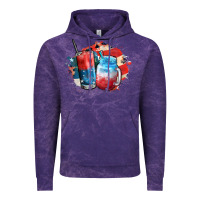 Cloud Purple Red white and blue slushy cocktail Vintage Hoodie - FaDigitalArtStudio