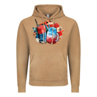 Vintage Camel Red white and blue slushy cocktail Vintage Hoodie - FaDigitalArtStudio
