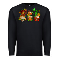 Black fall gnomes with pumpkin pie Premium Sweatshirt - AdoDesignShop