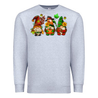 Heather Grey fall gnomes with pumpkin pie Premium Sweatshirt - AdoDesignShop