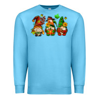 Ocean Blue fall gnomes with pumpkin pie Premium Sweatshirt - AdoDesignShop