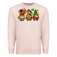 Pale Pink fall gnomes with pumpkin pie Premium Sweatshirt - AdoDesignShop