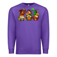 Purple fall gnomes with pumpkin pie Premium Sweatshirt - AdoDesignShop