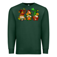 Sports Green fall gnomes with pumpkin pie Premium Sweatshirt - AdoDesignShop