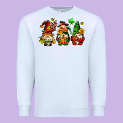 Fall Gnomes With Pumpkin Pie Premium Sweatshirt Designed By Adodesignshop