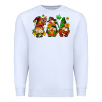 White fall gnomes with pumpkin pie Premium Sweatshirt - AdoDesignShop