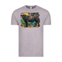 Vintage Zinc black angus bull with aztec and farm background Vintage Tee - RanaPortraitStore