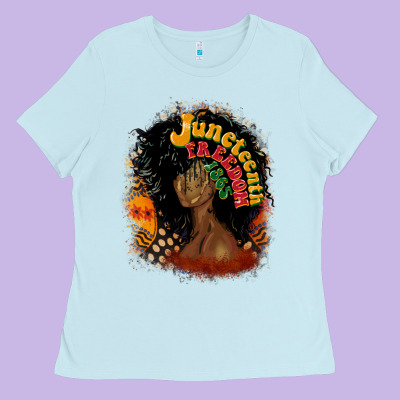 Juneteenth Freedom 1865 Ladies Tee Designed By Cowgirlartshop