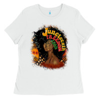 White juneteenth freedom 1865 Ladies Tee - CowGirlArtShop