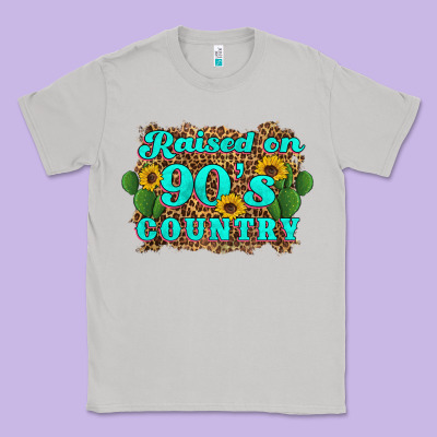 Raised 90's Country Cactus Sunflower's Classic Tee Designed By Artiststas