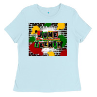 Baby Blue juneteenth free ish since 1865 Ladies Tee - CowGirlArtShop