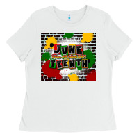 White juneteenth free ish since 1865 Ladies Tee - CowGirlArtShop