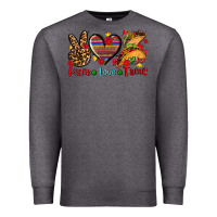 Charcoal Heather peace love tacos Premium Sweatshirt - AdoDesignShop