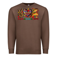 Chestnut peace love tacos Premium Sweatshirt - AdoDesignShop