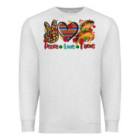 Oatmeal Heather peace love tacos Premium Sweatshirt - AdoDesignShop