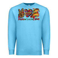Ocean Blue peace love tacos Premium Sweatshirt - AdoDesignShop