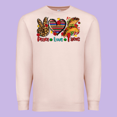 Peace Love Tacos Premium Sweatshirt Designed By Adodesignshop