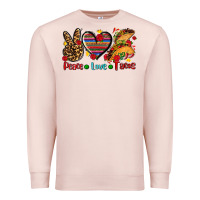 Pale Pink peace love tacos Premium Sweatshirt - AdoDesignShop