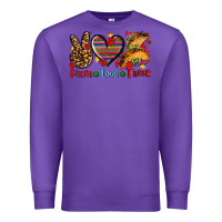 Purple peace love tacos Premium Sweatshirt - AdoDesignShop