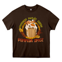 Chocolate Brown Mommy Needs Some Pumpkin Spice Heavy Core Tee - texasbilliewilder