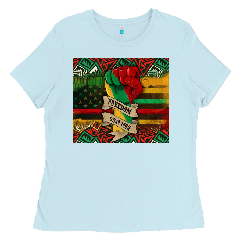 Juneteenth Freedom Since 1865 Ladies Tee by CowGirlArtShop | Teevron