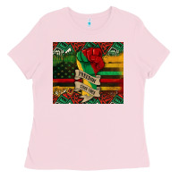 Bubblegum Pink juneteenth freedom since 1865 Ladies Tee - CowGirlArtShop