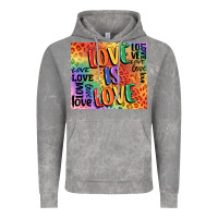 Cloud Rock Pride love is love Vintage Hoodie - FaDigitalArtStudio
