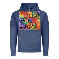Vintage Denim Pride love is love Vintage Hoodie - FaDigitalArtStudio