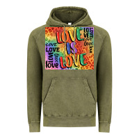 Vintage Olive Pride love is love Vintage Hoodie - FaDigitalArtStudio