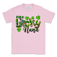 Bubblegum Pink St. Patrick's Day One Lucky Nana Classic Tee - RanaPortraitStore