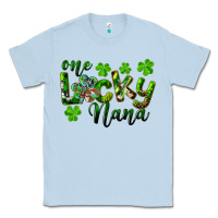 Dusty Blue St. Patrick's Day One Lucky Nana Classic Tee - RanaPortraitStore