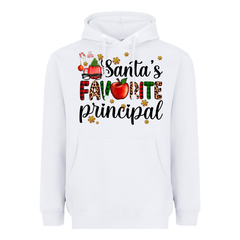 Santa's Favorite Principal Heavyweight Hoodie by AdoDesignShop | Teevron