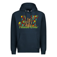Navy joy Christmas Rockin Premium Hoodie - CowhideDigitalArt