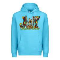 Ocean Blue joy Christmas Rockin Premium Hoodie - CowhideDigitalArt