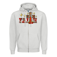 Dove Grey faith our lady of guadalupe cross Zipper Hoodie - BarkalooDesign