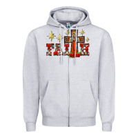 Heather Grey faith our lady of guadalupe cross Zipper Hoodie - BarkalooDesign