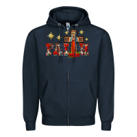 Navy faith our lady of guadalupe cross Zipper Hoodie - BarkalooDesign