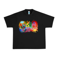 Black Au-some mom Autism Urban Heavy Tee - FaDigitalArtStudio