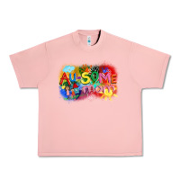 Salmon Au-some mom Autism Urban Heavy Tee - FaDigitalArtStudio