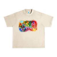 Sandshell Au-some mom Autism Urban Heavy Tee - FaDigitalArtStudio