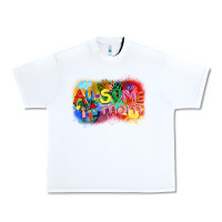 White Au-some mom Autism Urban Heavy Tee - FaDigitalArtStudio