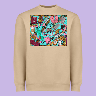 Nurse Mousepad Heavyweight Sweatshirt Designed By Barkaloodesign