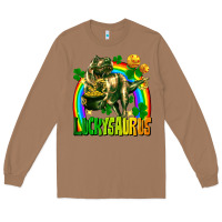 Toasted Coconut luckysaurus St. Patricks Day Long Sleeve Tee - FaDigitalArtStudio
