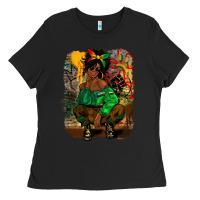 Black juneteenth black woman fashion girl Ladies Tee - CowGirlArtShop