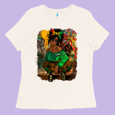 Juneteenth Black Woman Fashion Girl Ladies Tee Designed By Cowgirlartshop
