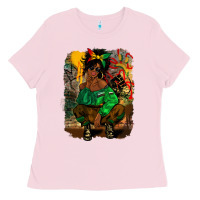Bubblegum Pink juneteenth black woman fashion girl Ladies Tee - CowGirlArtShop
