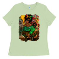 Matcha juneteenth black woman fashion girl Ladies Tee - CowGirlArtShop